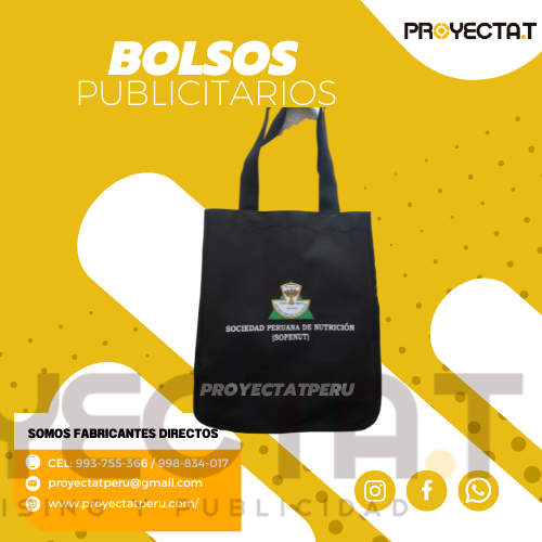 Proyectat Perú - BOLSOS PUBLICITARIOS NEGRO