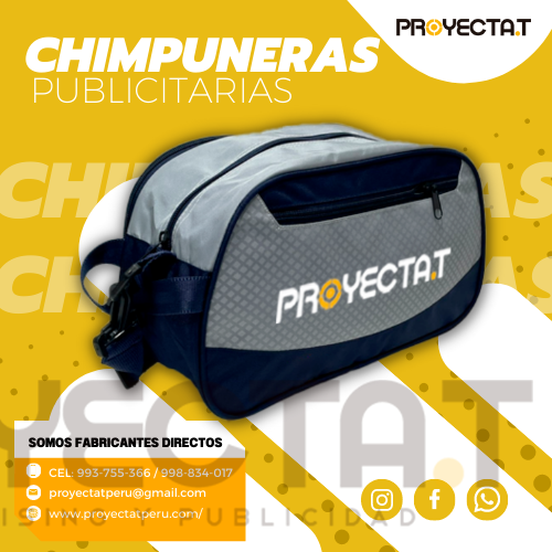 Proyectat Perú - CHIMPUNERAS PUBLICITARIAS DOS COLORES CON CIERRE