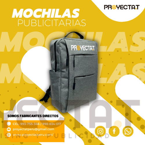 Proyectat Perú - MOCHILAS CORPORATIVAS PLATA
