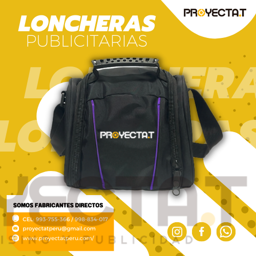 Proyectat Perú - LONCHERAS  PUBLICITARIAS CON MORADO