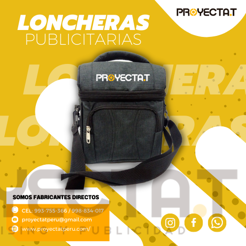 LONCHERAS PUBLICITARIAS CORPORATIVAS CON ASA DE MANO ACOLCHADA