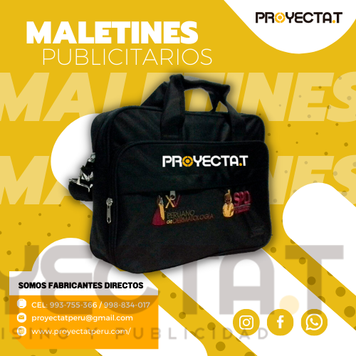 Proyectat Perú - MALETIN PARA CONGRESOS PUBLICITARIOS NEGRO CON LOGO