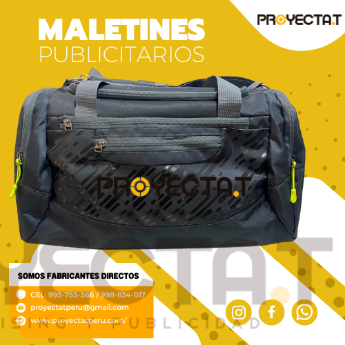 Proyectat Perú - MALETINES DEPORTIVOS PUBLICITARIOS PLOMO