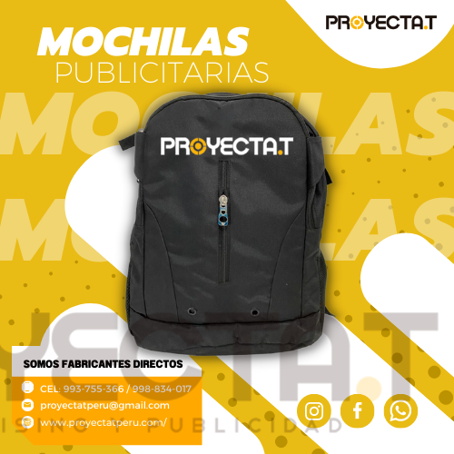 Faraon Onix - MOCHILA NEGRA PUBLICITARIA PARA EMPRESAS