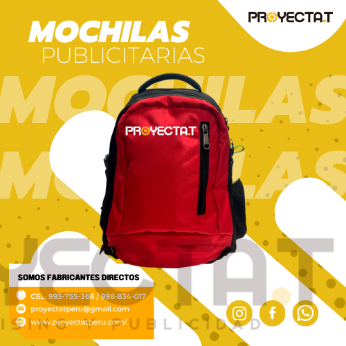Faraon Onix - MOCHILA PUBLICITARIA ROJA CON NEGRO