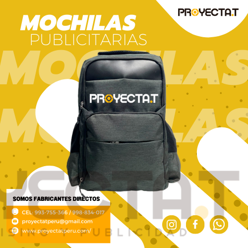 Proyectat Perú - MOCHILAS PARA EMPRESAS GRIS
