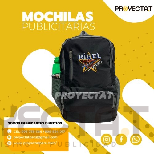 Proyectat Perú - MOCHILAS PUBLICITARIAS RIGEL