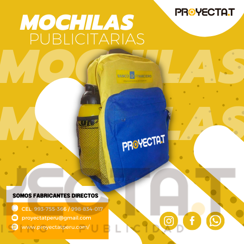 Proyectat Perú - MOCHILA PUBLICITARIA AMARIILA