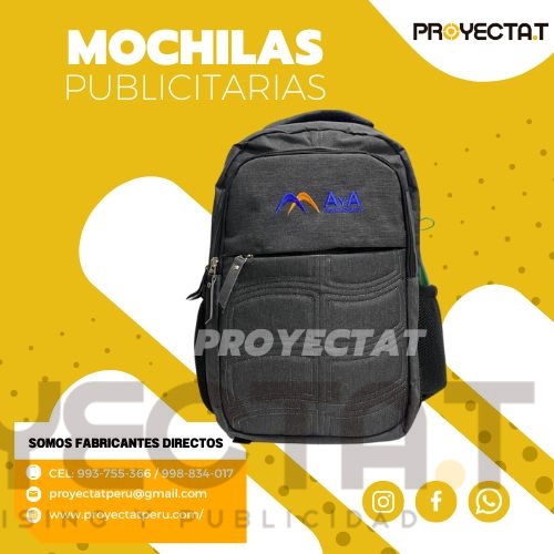 Proyectat Perú - MOCHILAS PROMOCIONALES  BORDADAS